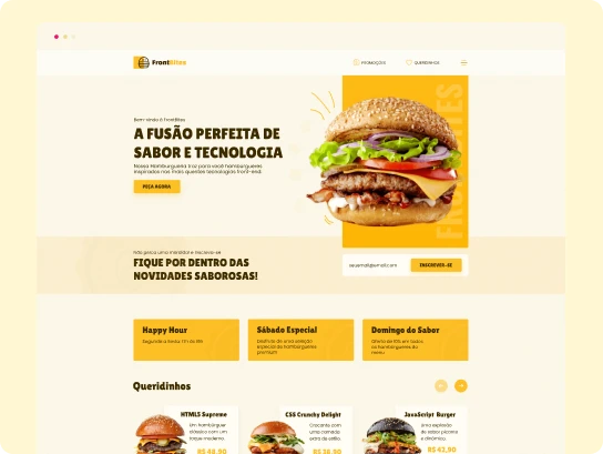 Capa do projeto: Landing Page FrontBits, simples e visualmente atraente
